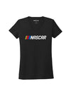 Ladies NASCAR Black V-Neck
