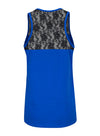 Ladies NASCAR Lace Tank Top in Blue - Back View