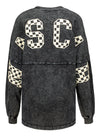Ladies National Association for Stock Car Auto Racing Checkered Spirit Jersey in Black - Back View