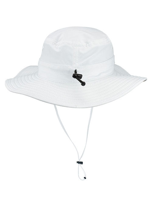 Mens White Checkered NASCAR Boonie - Back View