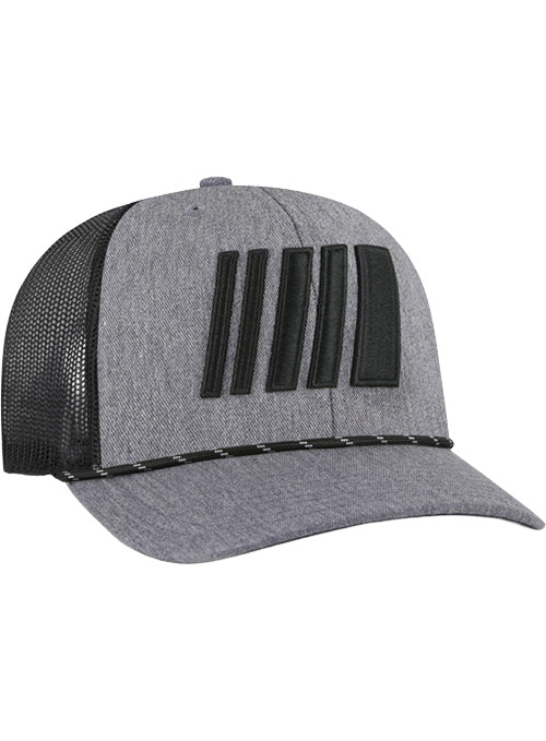 NASCAR Carbon Rope Trucker Hat in Grey - Front Right View