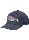 2026 NASCAR Car Embroidery Hat in Grey - Front Left View