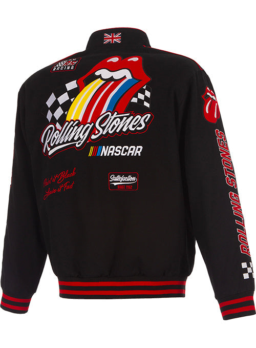 NASCAR x Rolling Stones Racing Jacket in Black - Back View