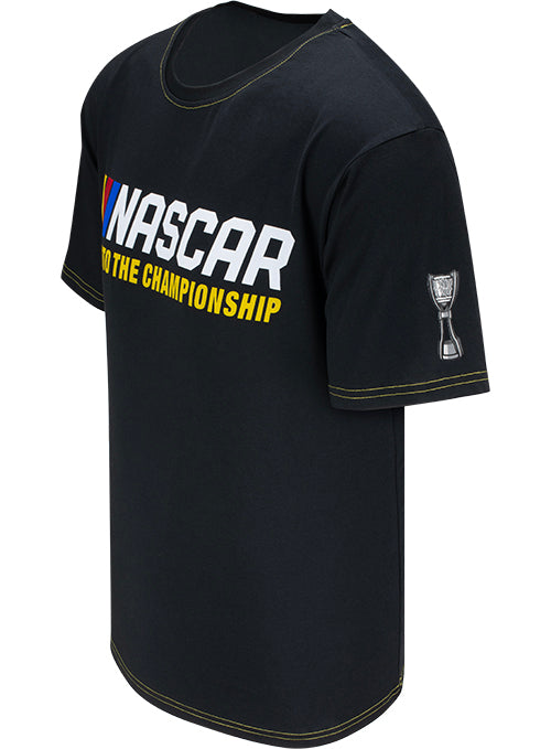 NASCAR Road to the Championship Flock T-Shirt - Angled Left Side View