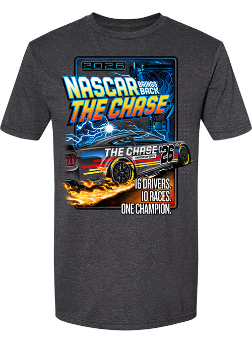 2026 NASCAR Chase Schedule T-Shirt in Black - Front View