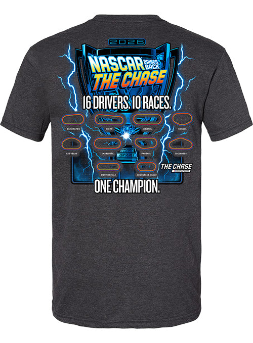 2026 NASCAR Chase Schedule T-Shirt in Black - Back View