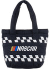 NASCAR Small Quilted Puffy Tote in Black - Front View