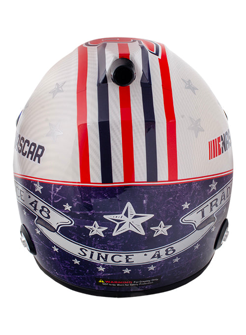 NASCAR Americana Full Size Replica Helmet In Red, White & Blue - Back View