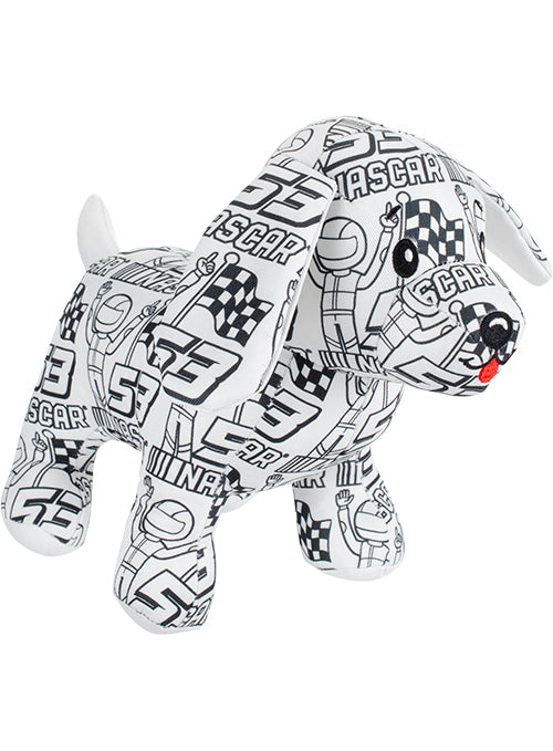 NASCAR Color Me Plush Puppy - Angled Right Side View