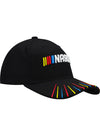 Youth NASCAR Striped Hat in Black - Angled Right Side View