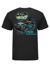 2024 Shriners Children's 500 Ghost Car T-Shirt in Black - Back View