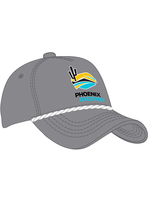 2026 Phoenix Raceway Rope Hat in Grey - Front Right View