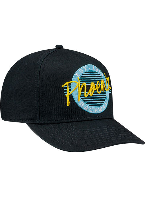 2026 Phoenix Raceway Collegiate Hat in Black - Front Right View