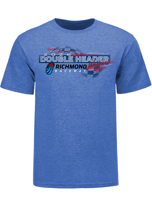 2026 Richmond Raceway Double Header T-Shirt In Blue - Front View