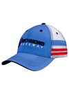 Richmond Striped Meshback Hat in Blue - Angled Left Side View