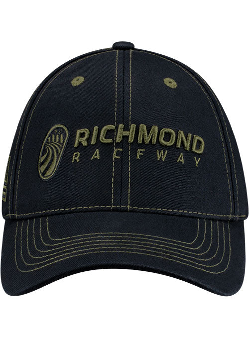 Richmond Raceway Military Americana Hat in black - front view