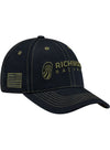 Richmond Raceway Military Americana Hat in black - front right view