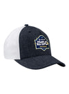 2026 San Diego Anduril 250 Coronado Heathered Performance Hat in Blue and White - Front right View