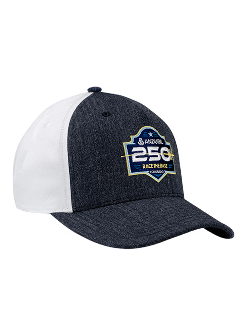 2026 San Diego Anduril 250 Coronado Heathered Performance Hat in Blue and White - Front right View