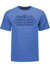 2026 San Diego Weekend Tonal Racing Car T-Shirt in Blue - Front View