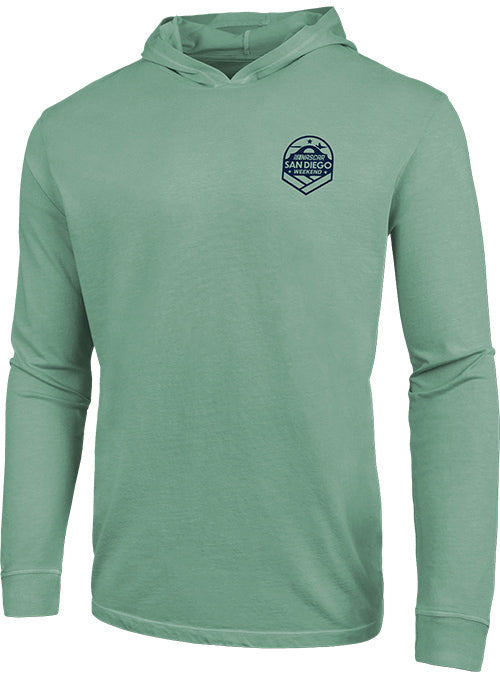 2026 San Diego Weekend AHead Hoodie in Green - Front View