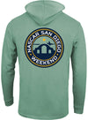 2026 San Diego Weekend AHead Hoodie in Green - Back View
