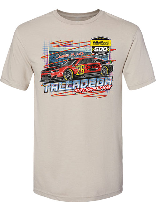 2026 Talladega Superspeedway Event T-shirt in Tan - Front View