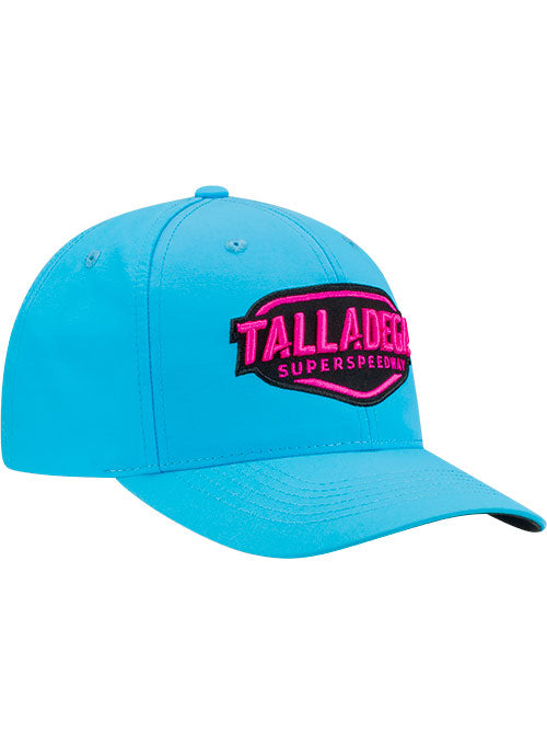 Talladega Superspeedway Neon Flatbill Hat in Blue - Front Right view