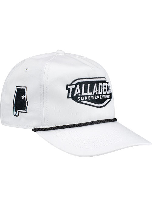 Talladega Superspeedway Hitch Rope Hat by '47 Brand in White - Front Right View