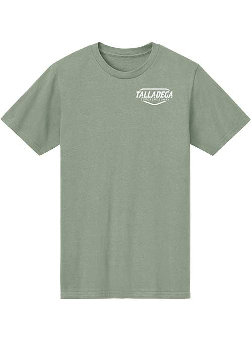 Talladega Superspeedway State Outline Logo T-Shirt in Grey - Front View