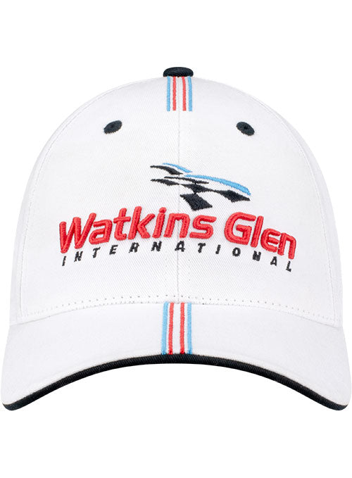 Watkins Glen International Striped Hat in White - Front view