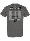 Tyler Reddick Daytona 500 Champion T-Shirt In Grey - Back View