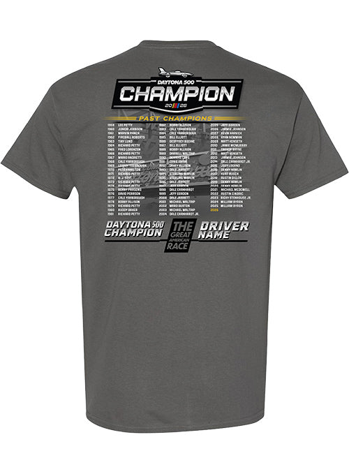 Tyler Reddick Daytona 500 Champion T-Shirt In Grey - Back View