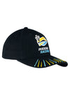 Youth Phoenix Striped Hat in Black - Right Front View