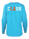 2023 Ladies Clash Jersey T-Shirt in Light Blue - Back View