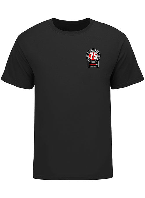 2022 Martinsville 75th Anniversary Retro Car T-shirt in Black - Front View