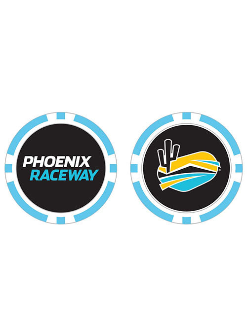 Phoenix Poker Chip in Black and Blue - Both Sides