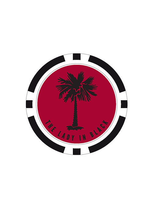 Darlington Poker Chip Ball Marker in Red- Back View