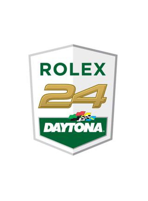 Rolex 24 Foil Magnet in White, Green and Gold - Front View