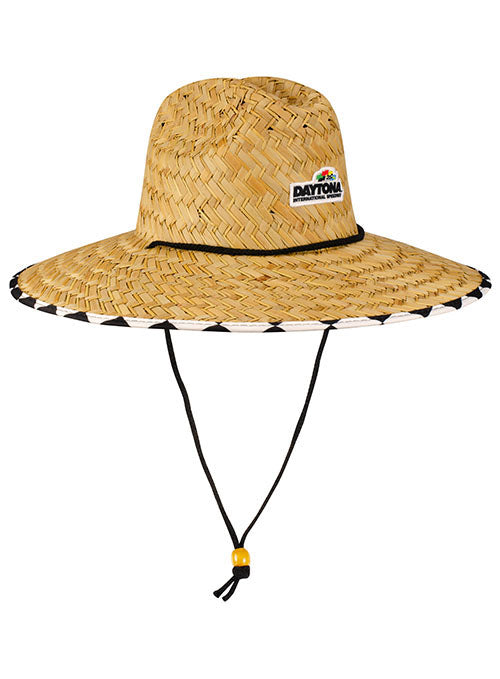 Daytona International Speedway Straw Hat in Tan- Front View
