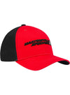 Youth Martinsville Structred Hat in Red and Black - Angled Right Side View