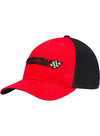 Youth Martinsville Structred Hat in Red and Black - Angled Left Side View