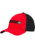 Youth Martinsville Structred Hat in Red and Black - Angled Left Side View