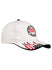 Michigan Americana Flames Hat in White - Right Side View