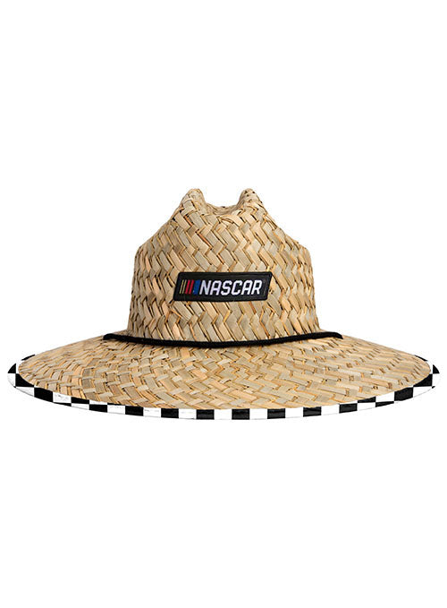 NASCAR Straw Hat in Tan - Front View