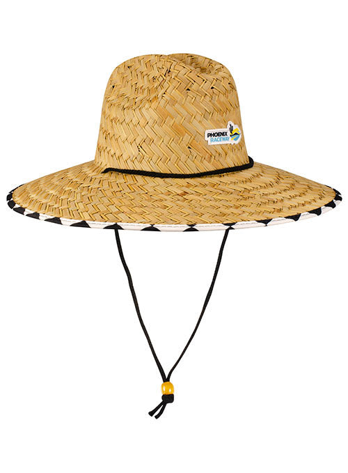 Phoenix Raceway Straw Hat in Tan- Front View