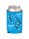 Watkins Glen 12 oz Can Cooler in Blue - Side View