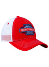 2024 Grant Park 165 Mesh Hat in Red and White - Angled Right Side View