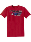 2024 Iowa Speedway Triple Header T-Shirt in Red - Front View