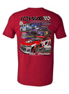 2024 Iowa Speedway Triple Header T-Shirt in Red - Back View